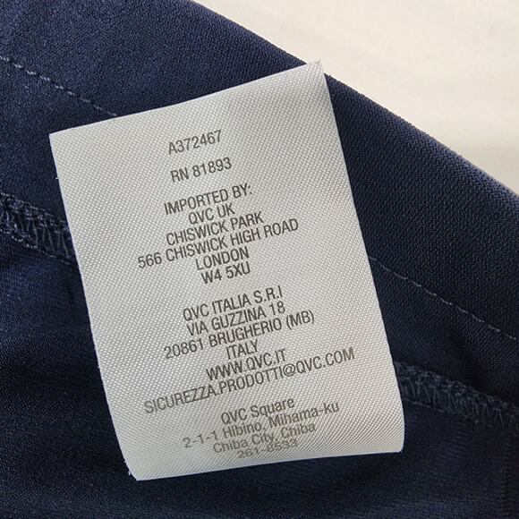 Susan Graver Womens Regular Liquid Knit Straight Leg Pants 1X Navy Blue Pull On - Picture 10 of 10